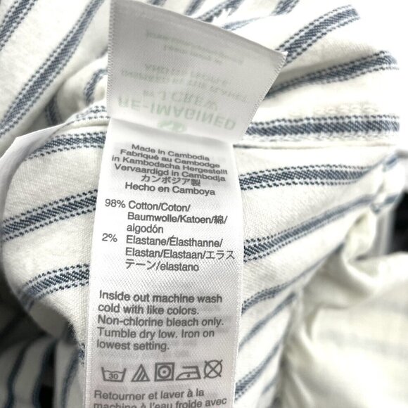 J. Crew High-Rise Slim Wide-Leg Cropped Jean Nautical Stripe size 32 Petite - Picture 10 of 10